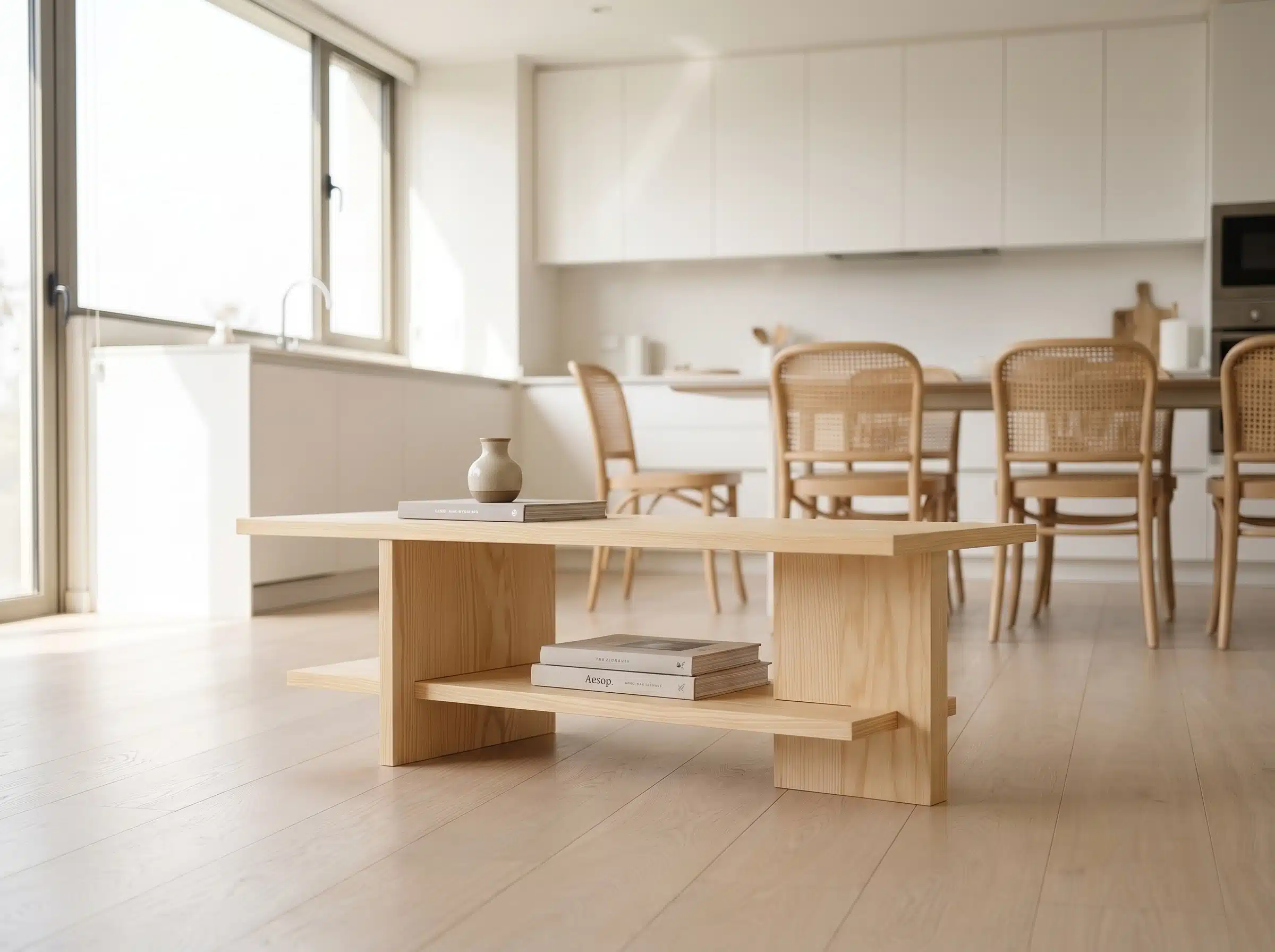 Mesa de Centro Ayün Kalafquen, ambiente santiago pino clear 6 para catalogo online, mostrando el producto con detalle para compra.