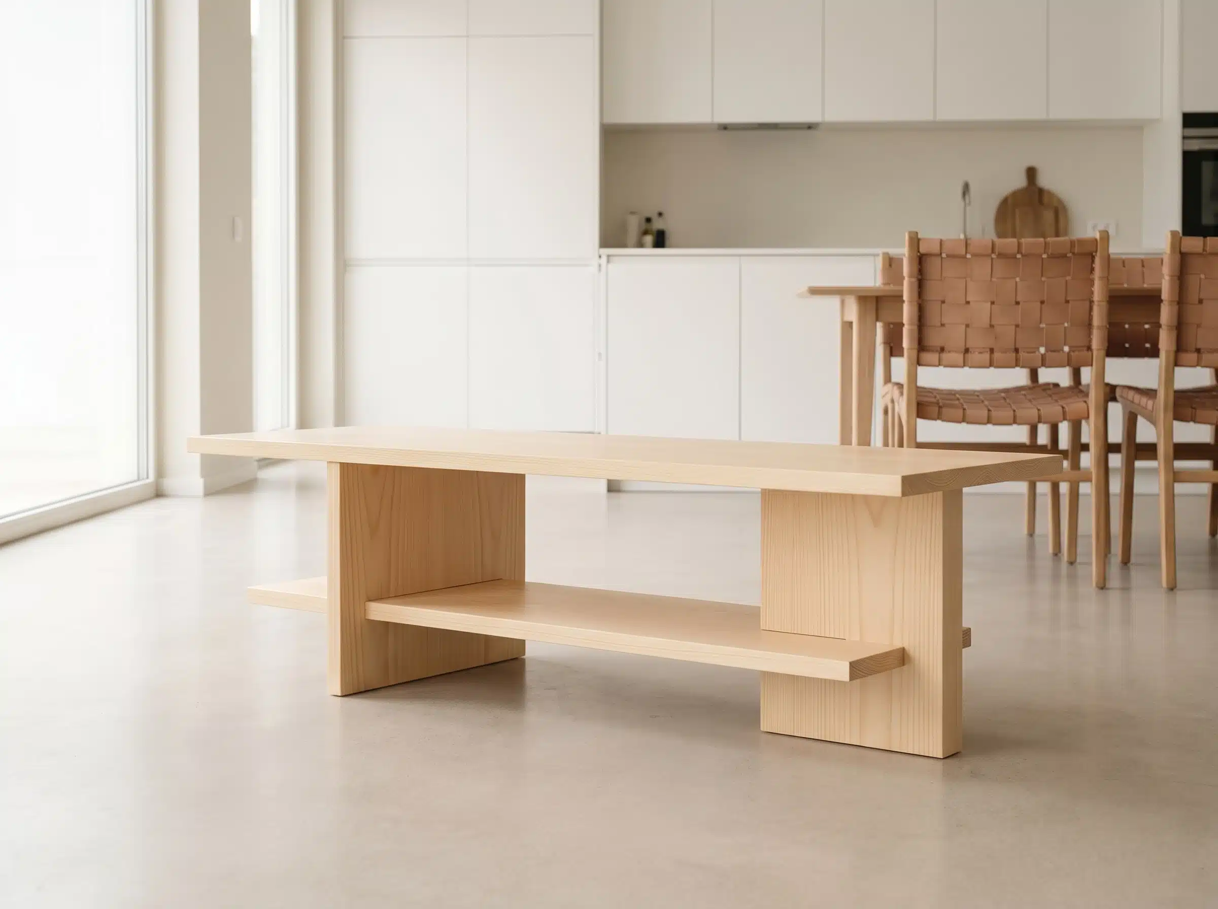 Mesa de Centro Ayün Kalafquen, ambiente sur premium pino clear 9 para catalogo online, mostrando el producto con detalle para compra.