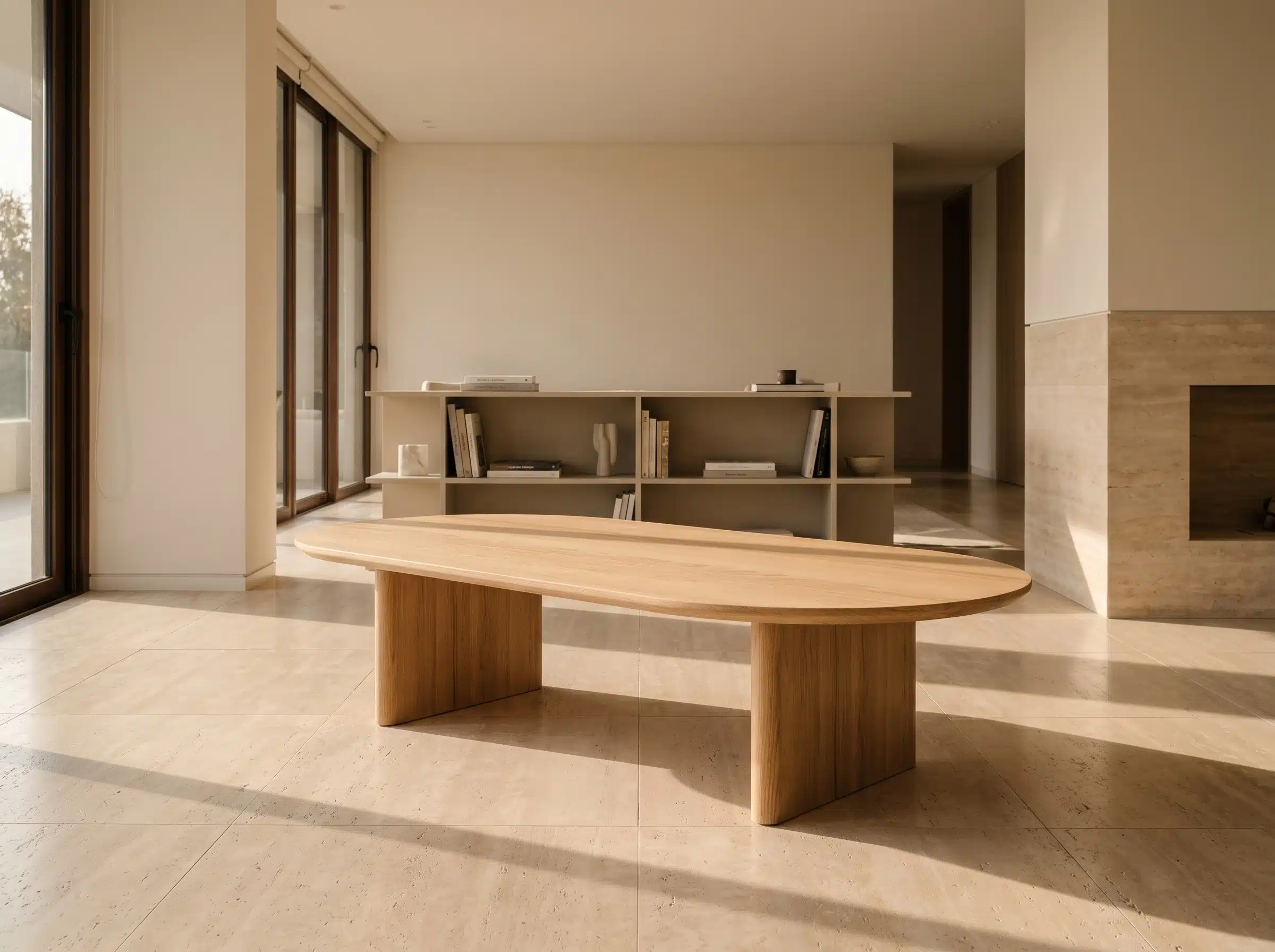 Mesa de Centro Küyen Kalafquen, ambiente santiago roble americano blanco 7 para catalogo online, mostrando el producto con detalle para compra.
