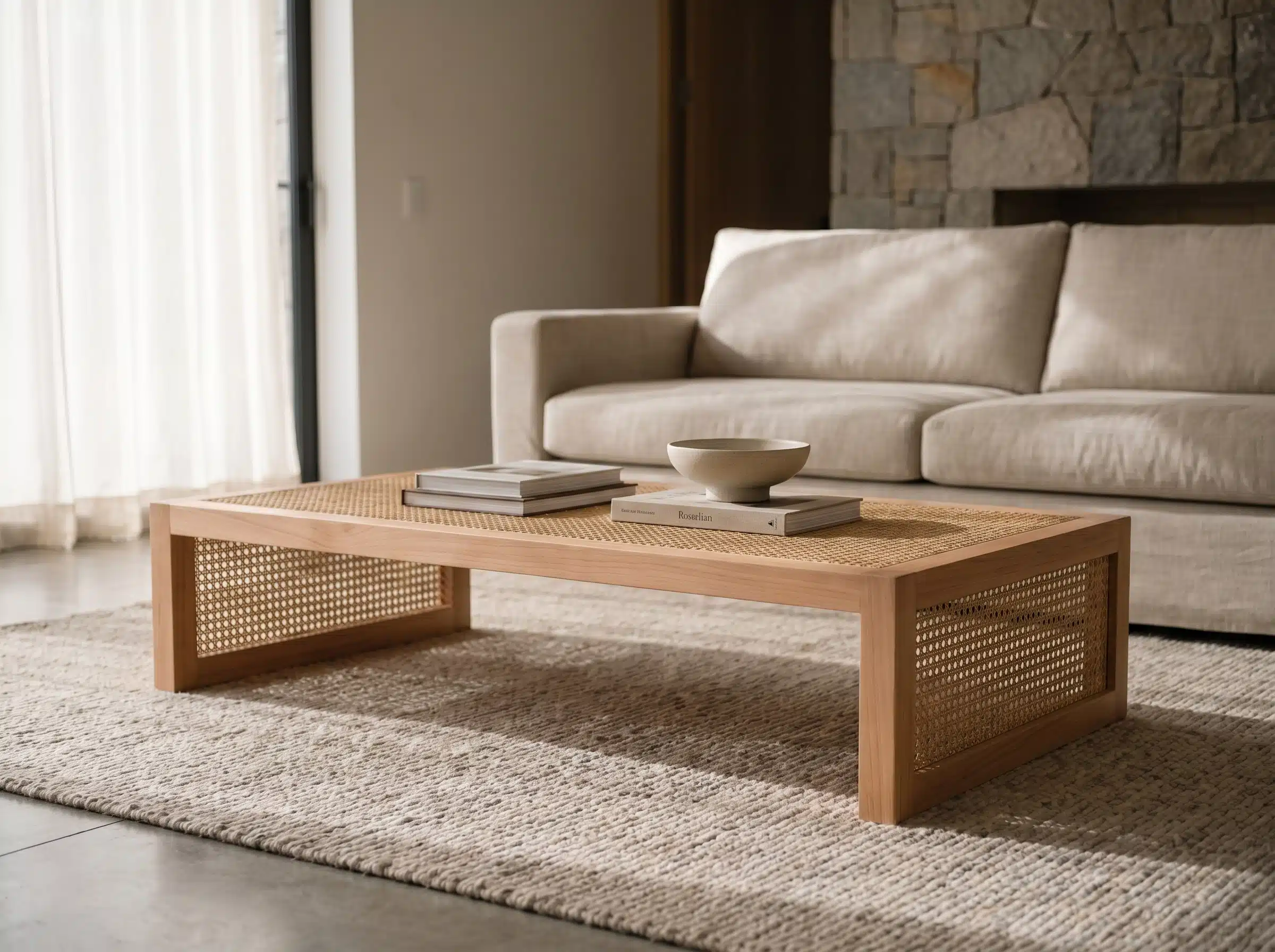 Mesa de Centro Lafken Kalafquen, ambiente sur premium lenga chilena 8 para catalogo online, mostrando el producto con detalle para compra.