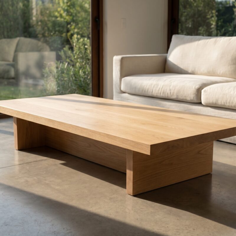 Mesa de Centro Üllmen Kalafquen, casa contemporanea roble americano blanco 4 para catalogo online, mostrando el producto con detalle para compra.